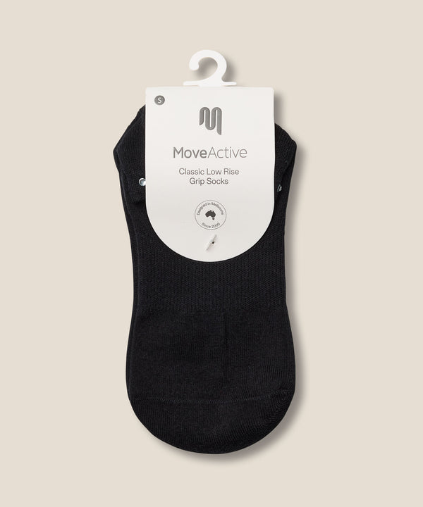 Classic Low Rise Grip Socks - Black Gem