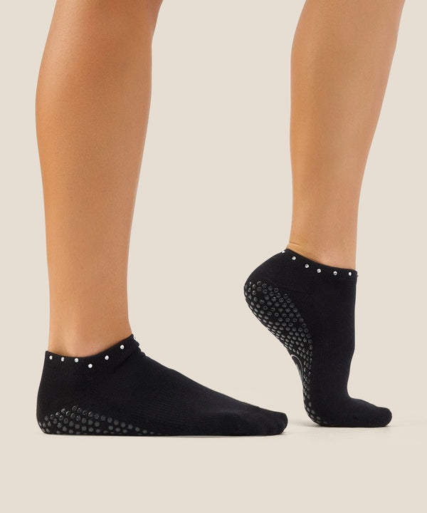 Classic Low Rise Grip Socks - Black Gem