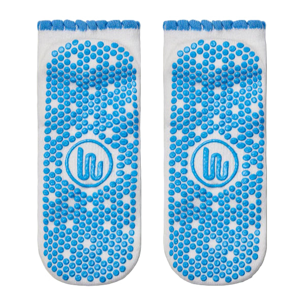Classic Low Rise Grip Socks - Blue Frill