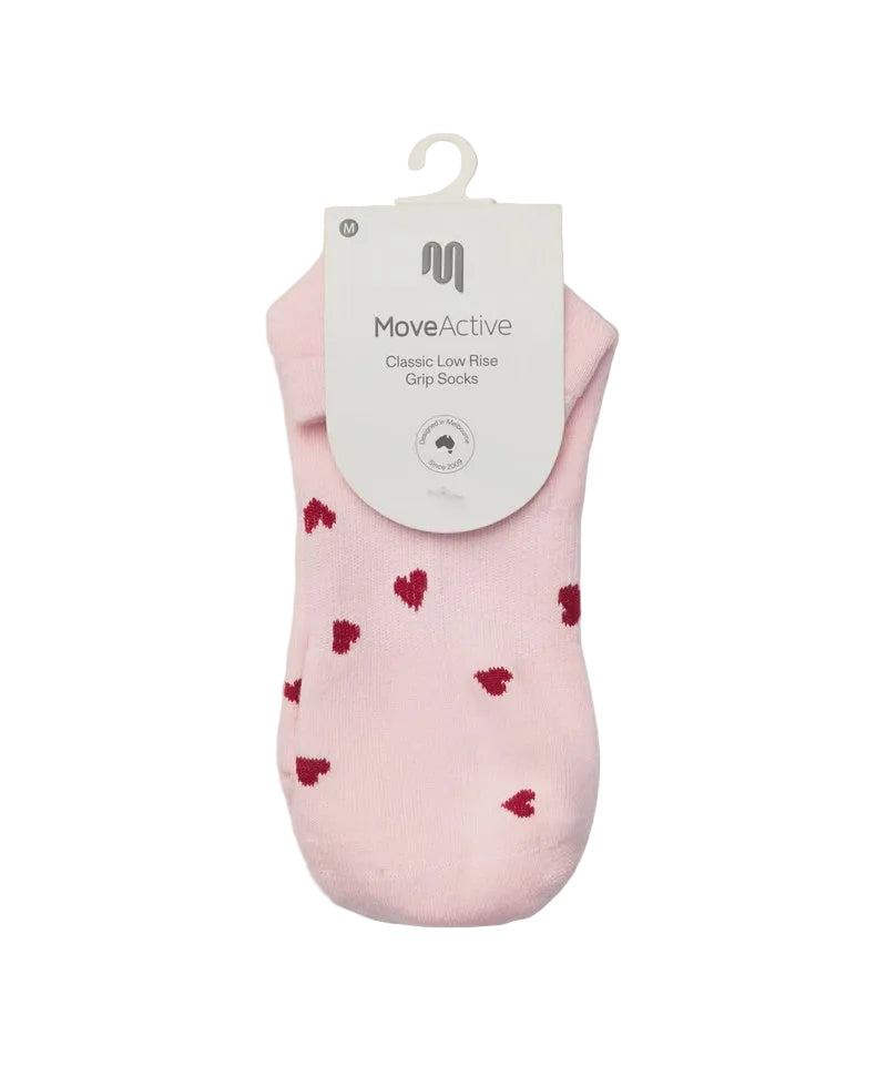 Classic Low Rise Grip Socks - Love Me Pink
