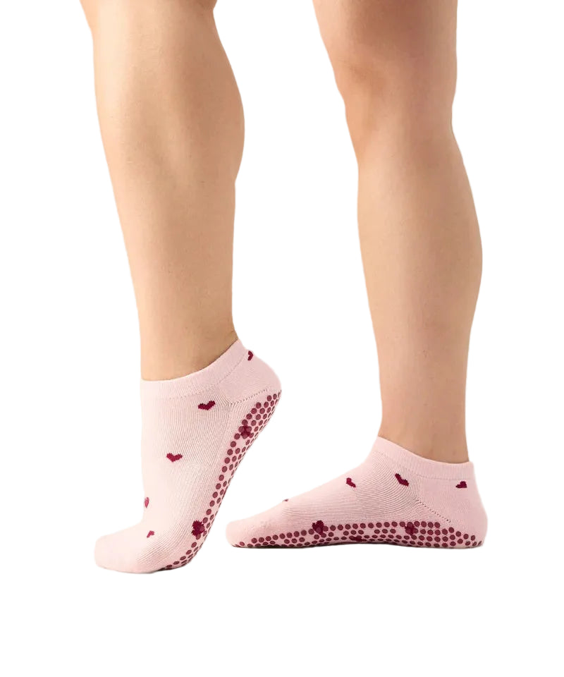 Classic Low Rise Grip Socks - Love Me Pink