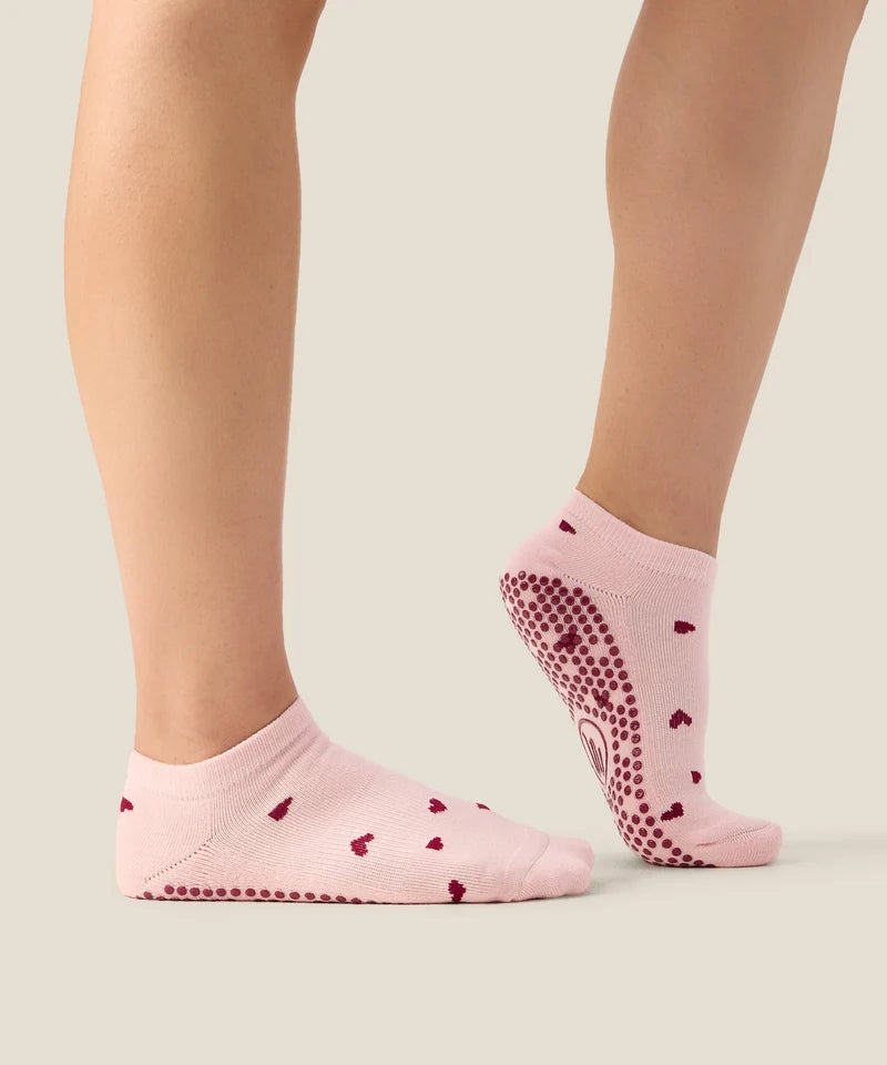 Classic Low Rise Grip Socks - Love Me Pink