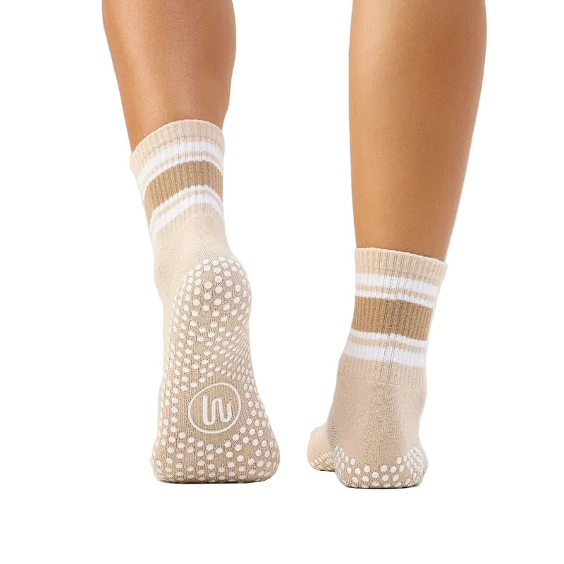 Crew Grip Socks - Beige Stripes