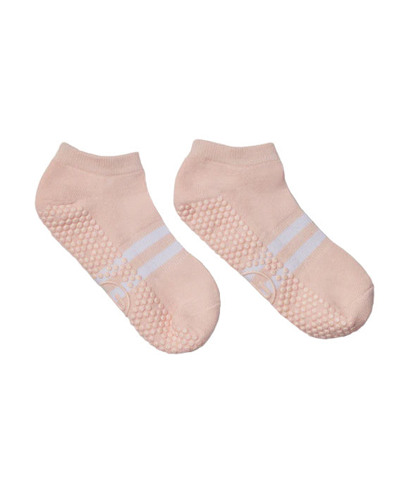 Classic Low Rise Grip Socks - Pink Stripe