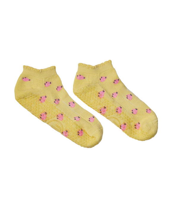 Classic Low Rise Grip Socks - Wild Rose Maize