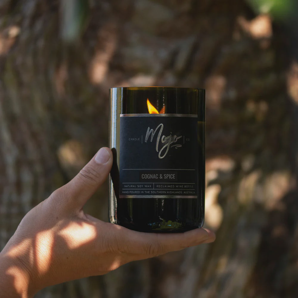 Black Wine Candle - Cognac & Spice