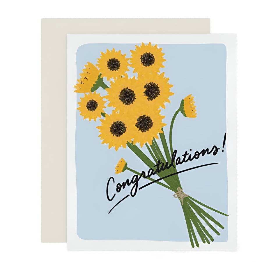 Congratulations Sunflowers Card