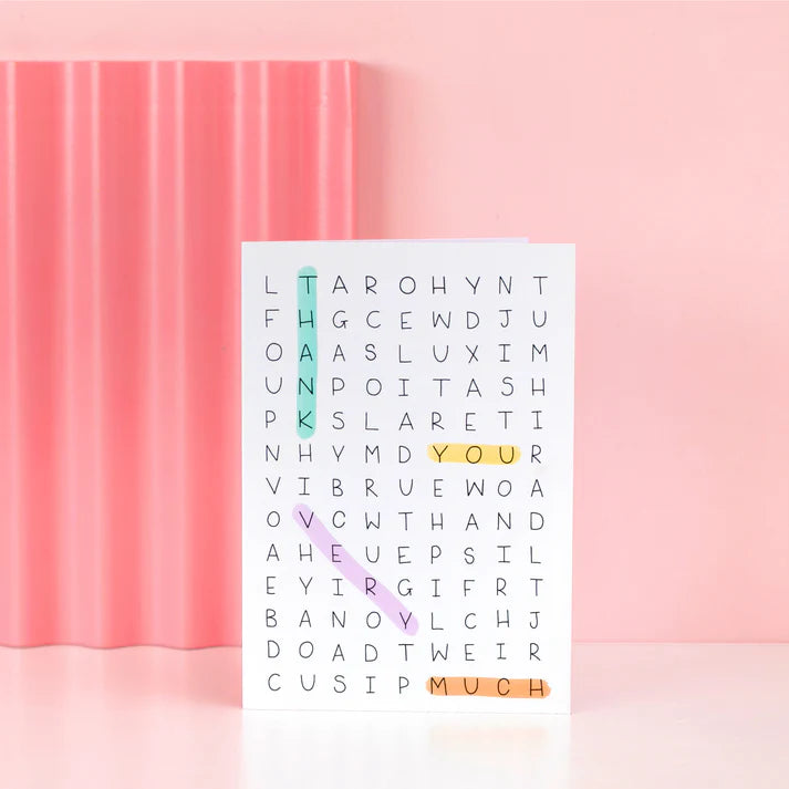 Word Search Thank You Card