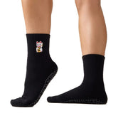 Crew Grip Socks - Fortune Kitty Black