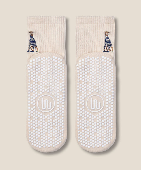 Crew Grip Socks - Greyhound Oat