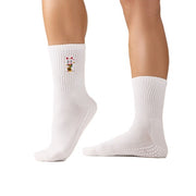 Crew Grip Socks - Fortune Kitty Ivory