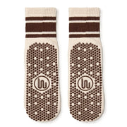 Crew Grip Socks - Oat Espresso Stripe