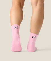 Crew Grip Socks - Darling Bow Pink