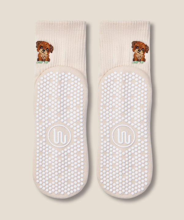 Crew Grip Socks - Poodle Oat