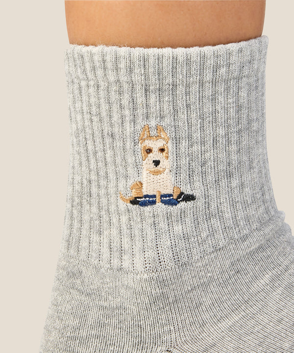Crew Grip Socks - Terrier Grey Marle