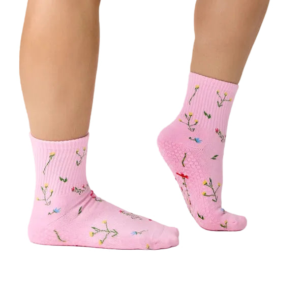 Crew Grip Socks - Wildflower Pink