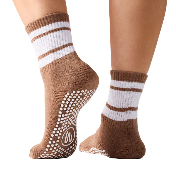 Crew Grip Socks - Tan Stripe