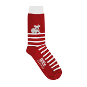 LAFITTE Cotton Socks - Candy Cane Koala - Red (M6-10, W8-11)