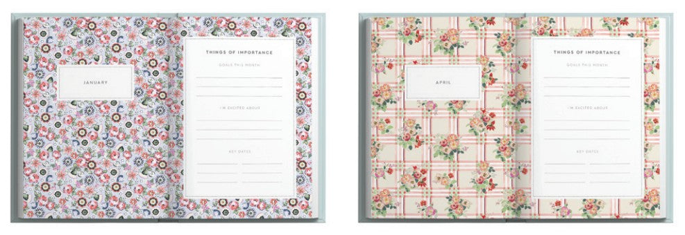 A5 Soft Cover 2027 Planner - Floral Navy