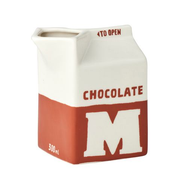 Chocolate Ceramic Milk Carton