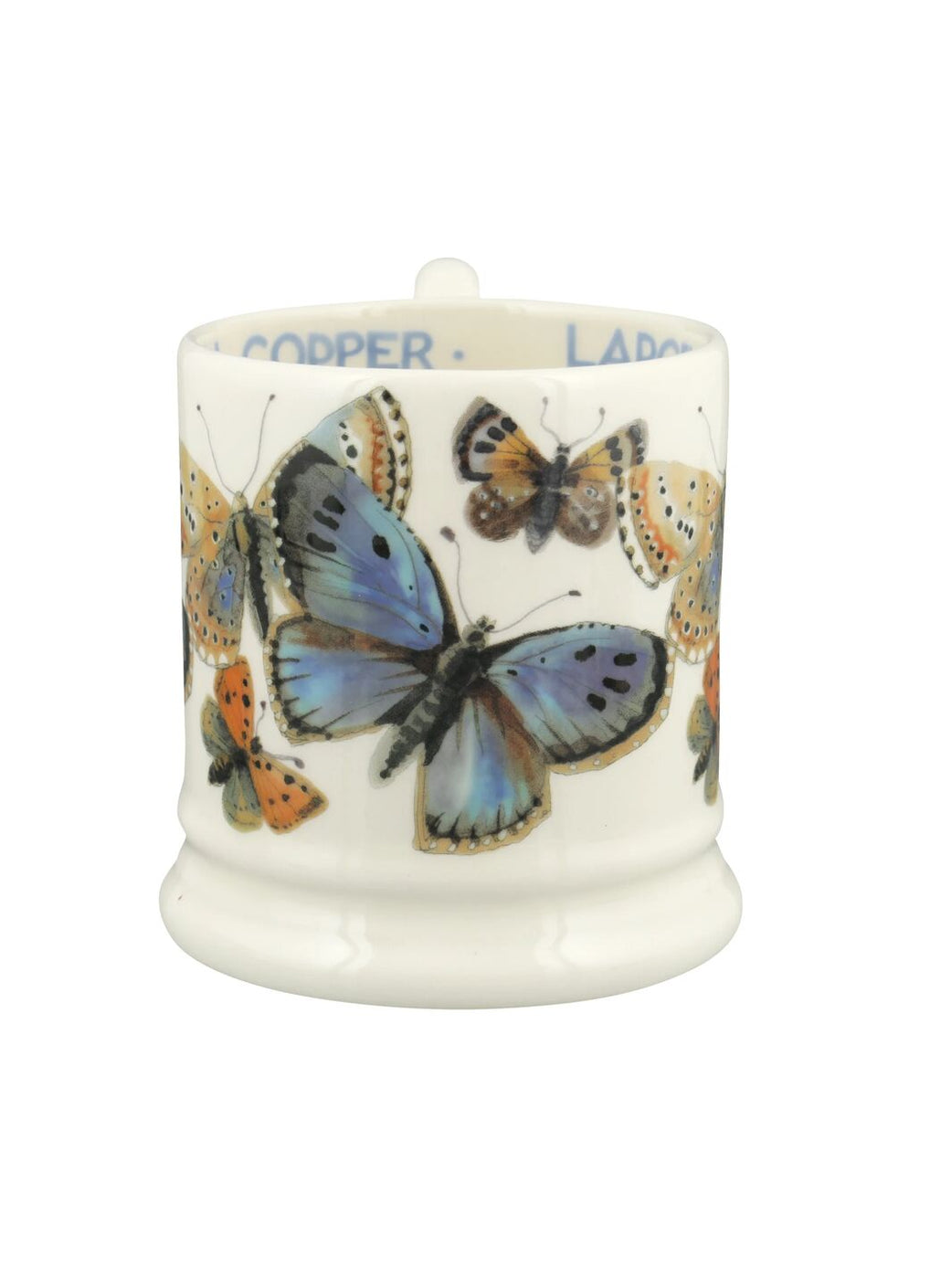 Half Pint Mug - Common Blue Butterfly