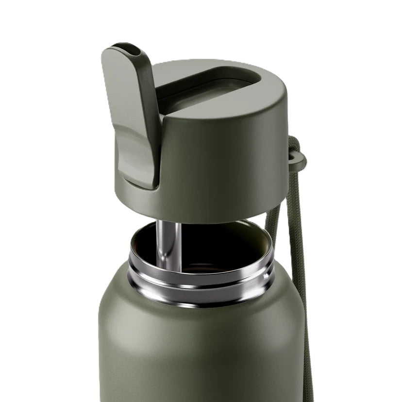 Core Flip Sip Ceramic Bottle 1L - Khaki
