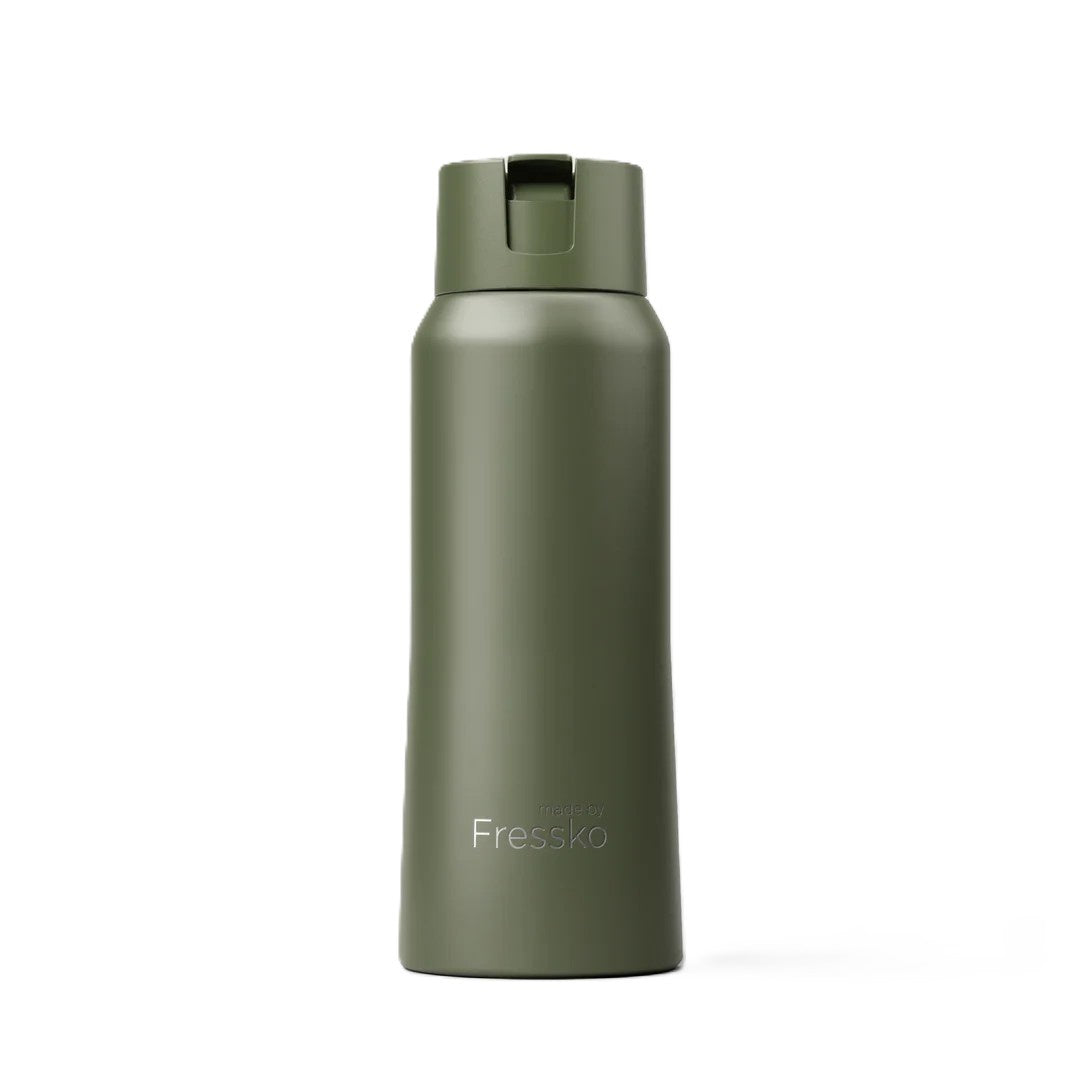 Core Flip Sip Ceramic Bottle 1L - Khaki