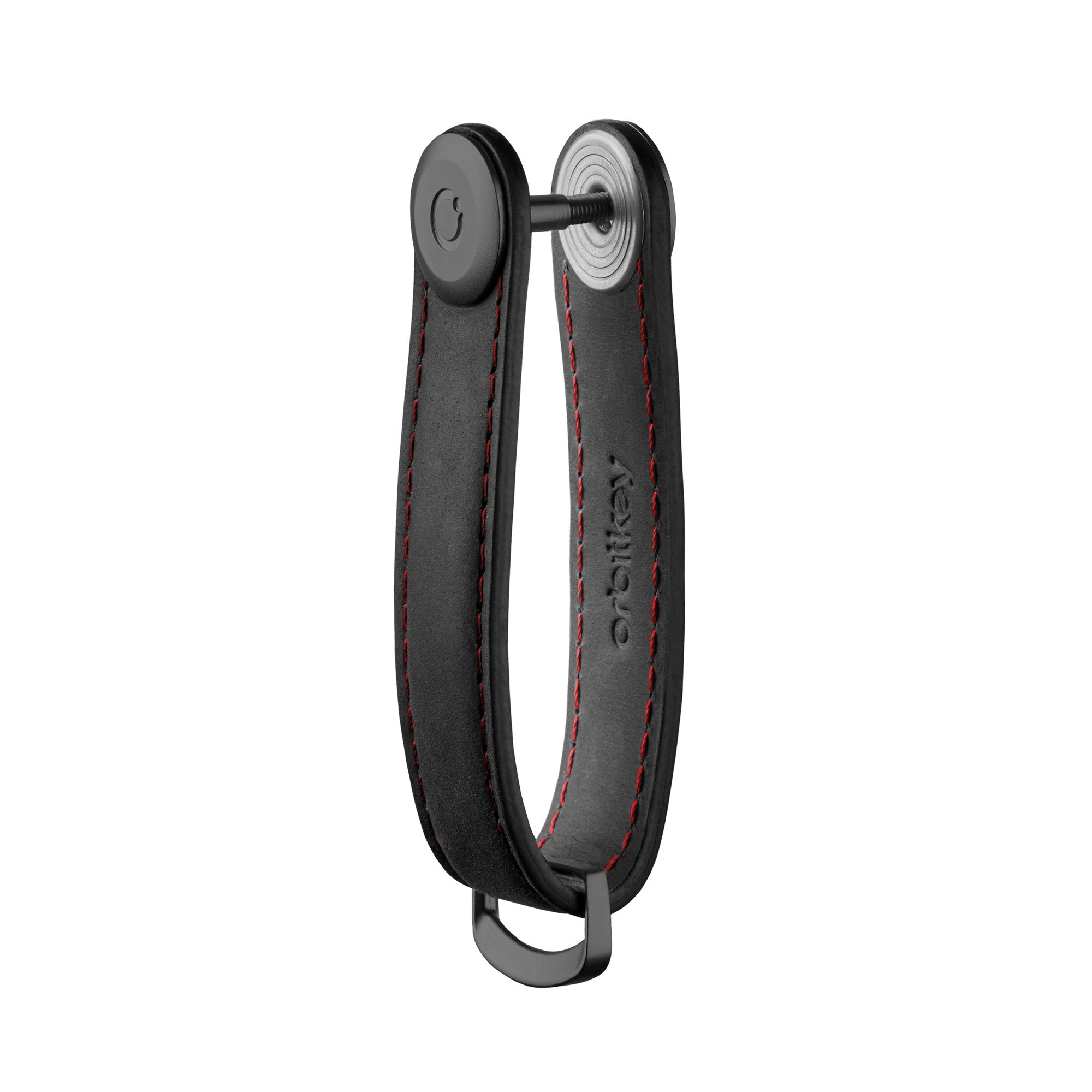 Orbitkey - Crazy Horse  - Black with Red Stitching