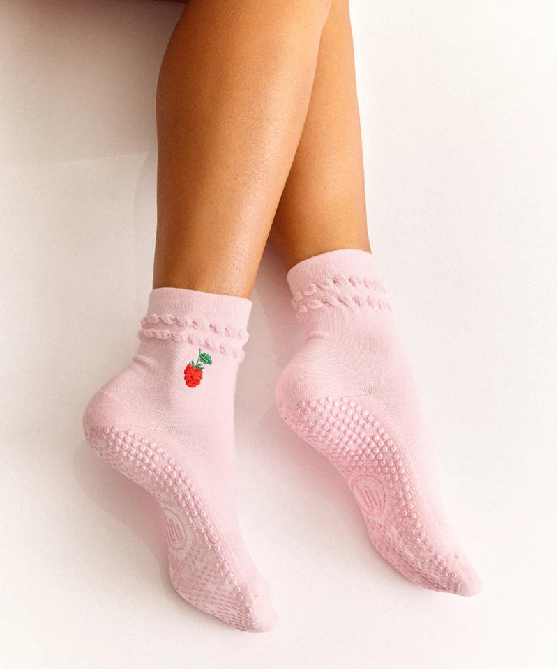 Crew Grip Socks - Raspberry Ruffle Pink