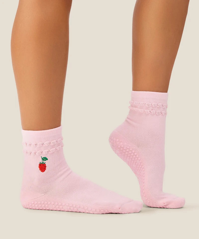 Crew Grip Socks - Raspberry Ruffle Pink