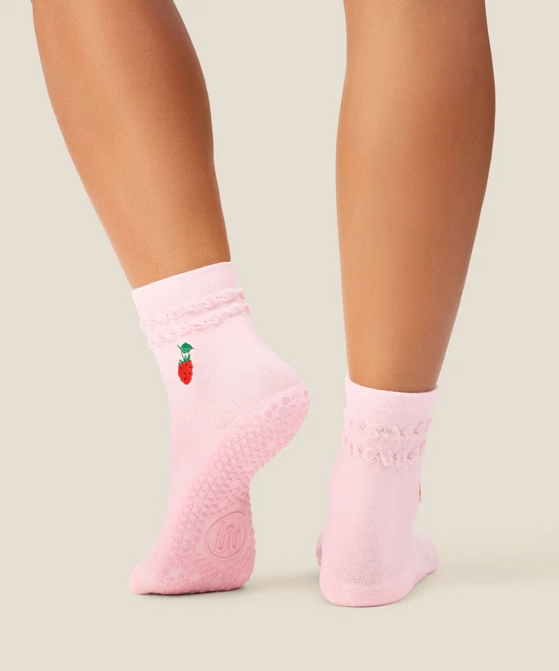 Crew Grip Socks - Raspberry Ruffle Pink