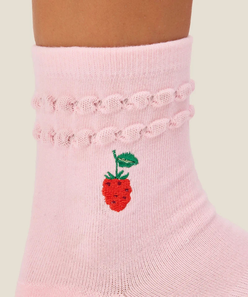 Crew Grip Socks - Raspberry Ruffle Pink