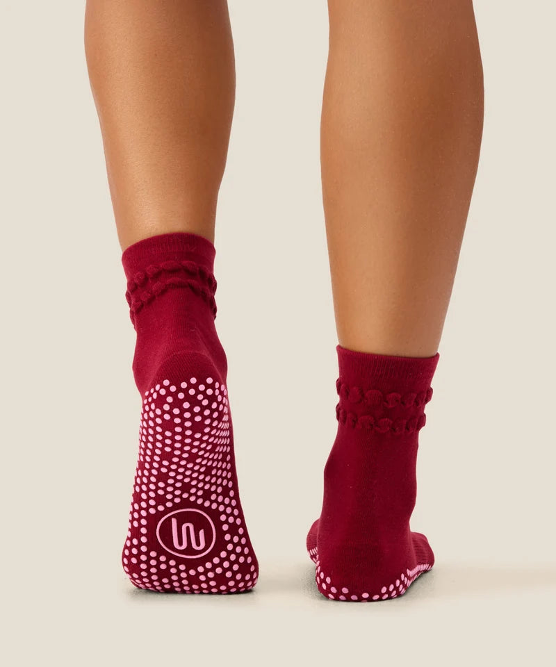 Crew Grip Socks - Strawberry Ruffle Ruby