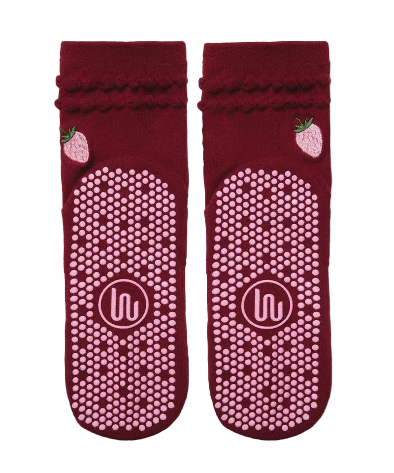 Crew Grip Socks - Strawberry Ruffle Ruby