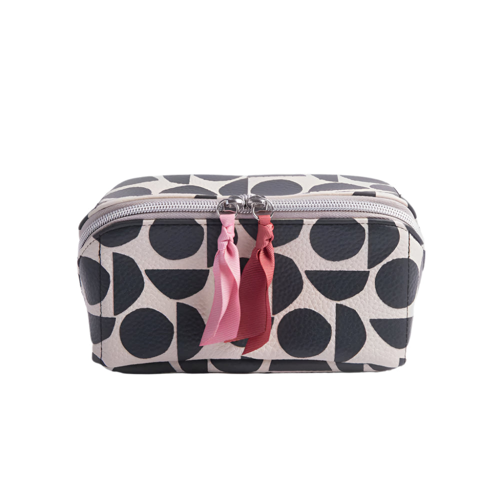 Diagonal Zip Cosmetic Bag - Abstract Geo Design