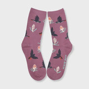 Australian Socks - Black Cockatoo Banksia Australian Bird