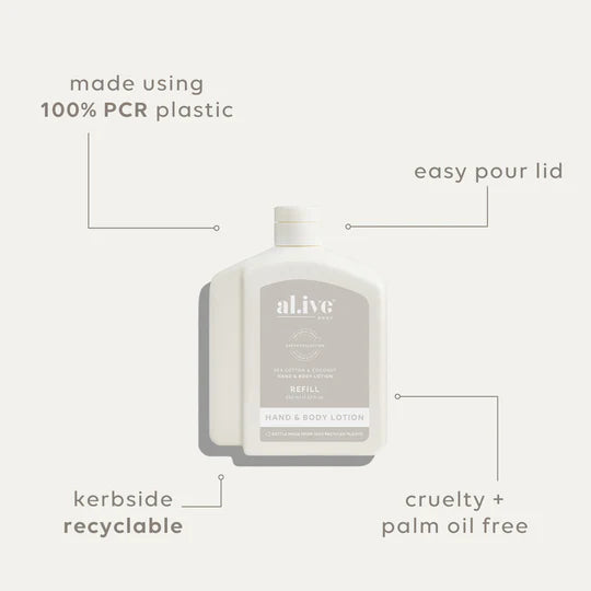 650ml Lotion Refill - Sea Cotton & Coconut