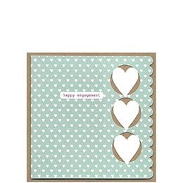 Happy Engagement Hearts Card