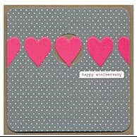 Happy Anniversary Hearts Card