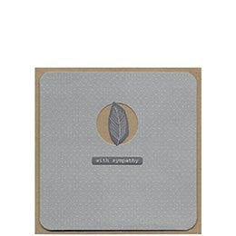 With Sympathy Leaf Card