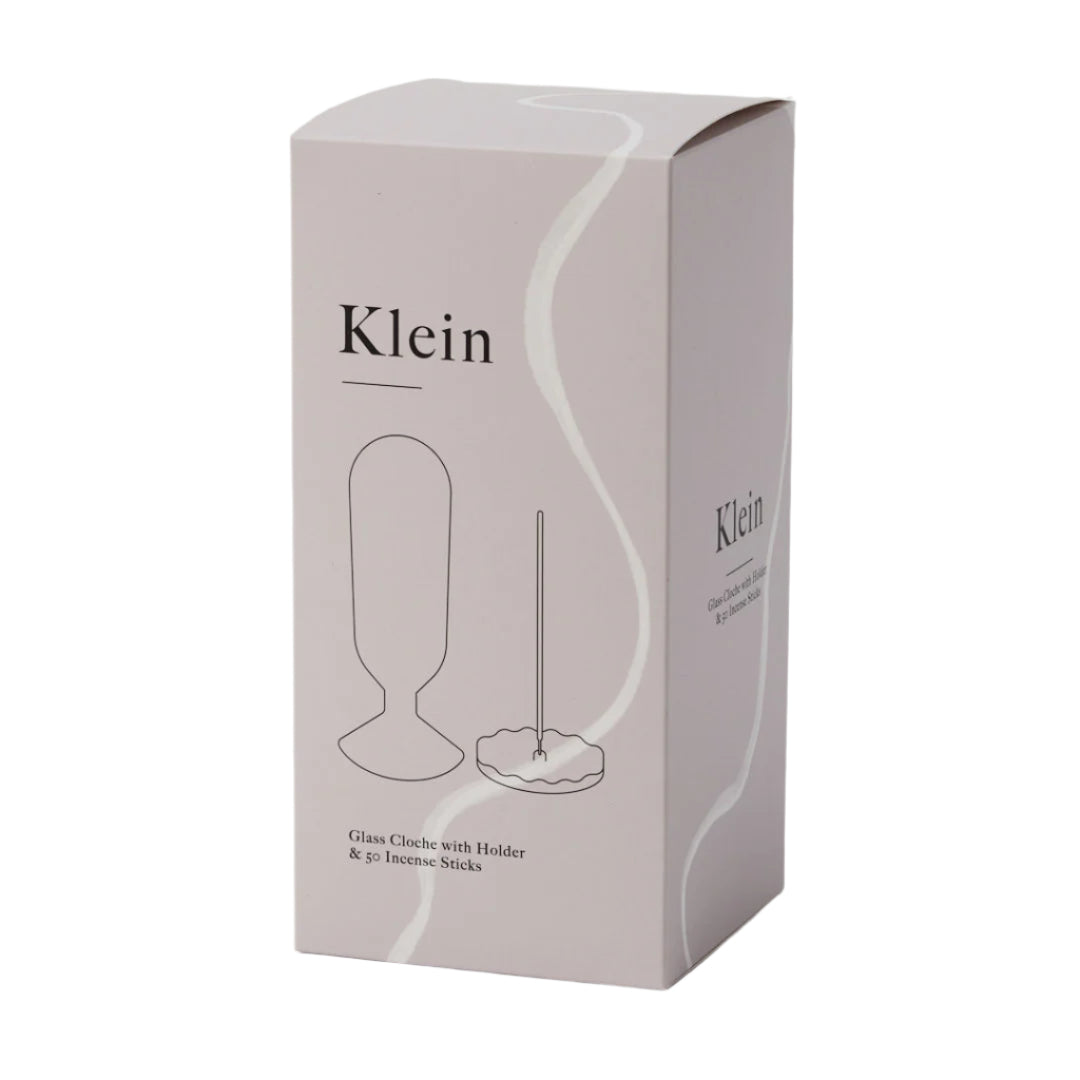 Klein Glass Cloche With 50pc Incense And Holder - Fig
