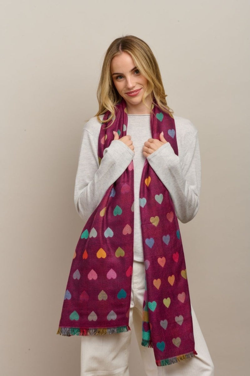 Fuchsia Romance Scarf