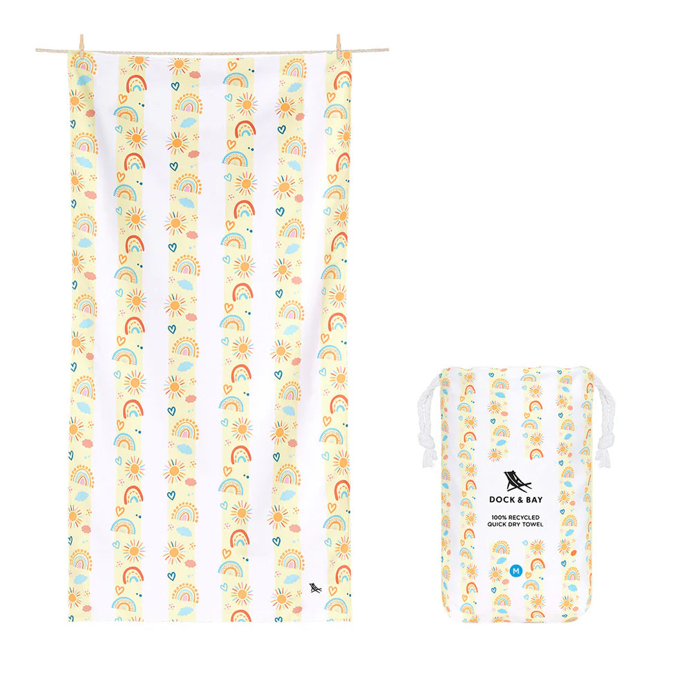 Dock & Bay Kids Beach Towel M - Rainbow Road
