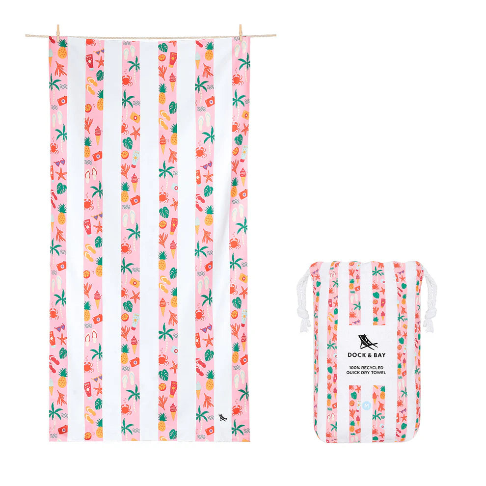 Dock & Bay Kids Beach Towel M - Vacay Vibes