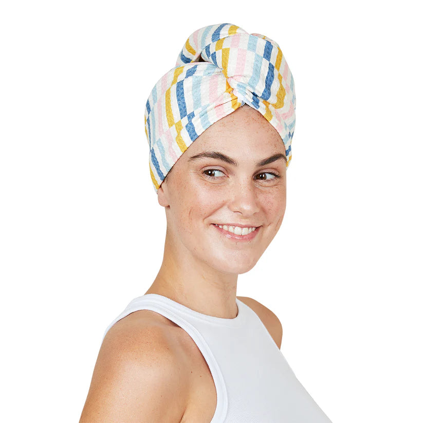 Quick Dry Waffle Hair Wrap - Boardwalk Parade