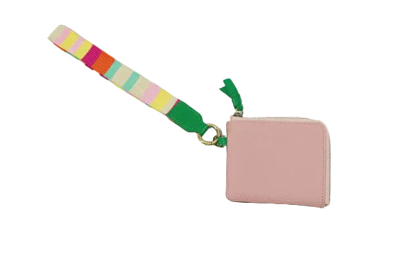 Lulu Coin Purse with Strap - Rose Multi