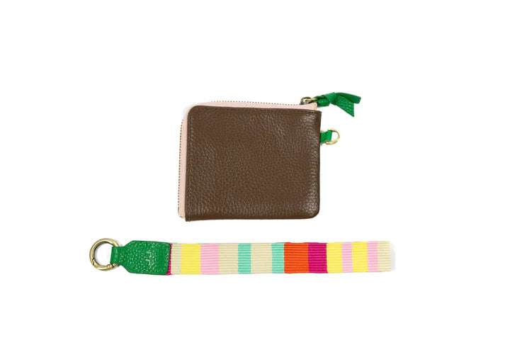 Lulu Coin Purse with Strap - Rose Multi