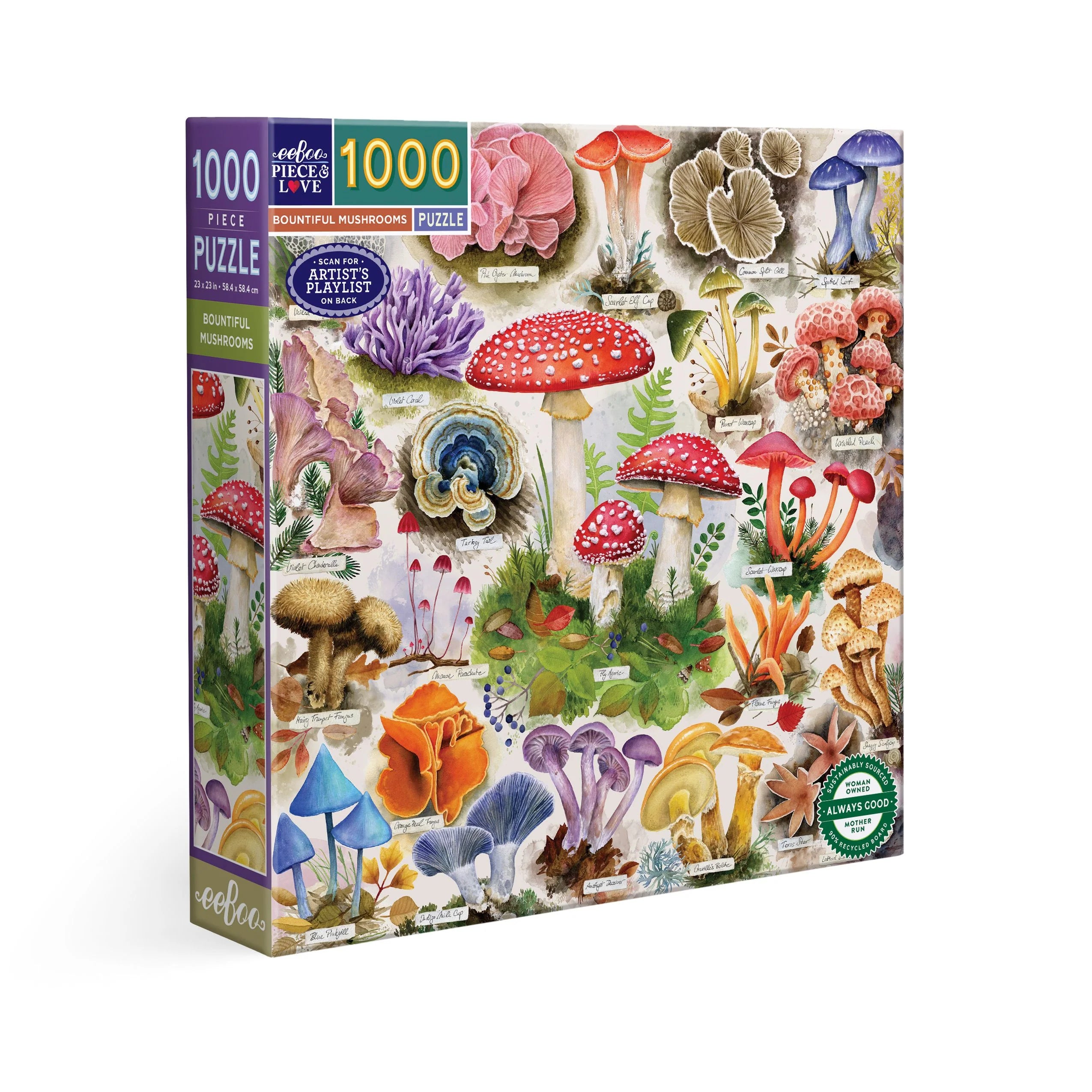 1000pc Puzzle - Bountiful Mushrooms