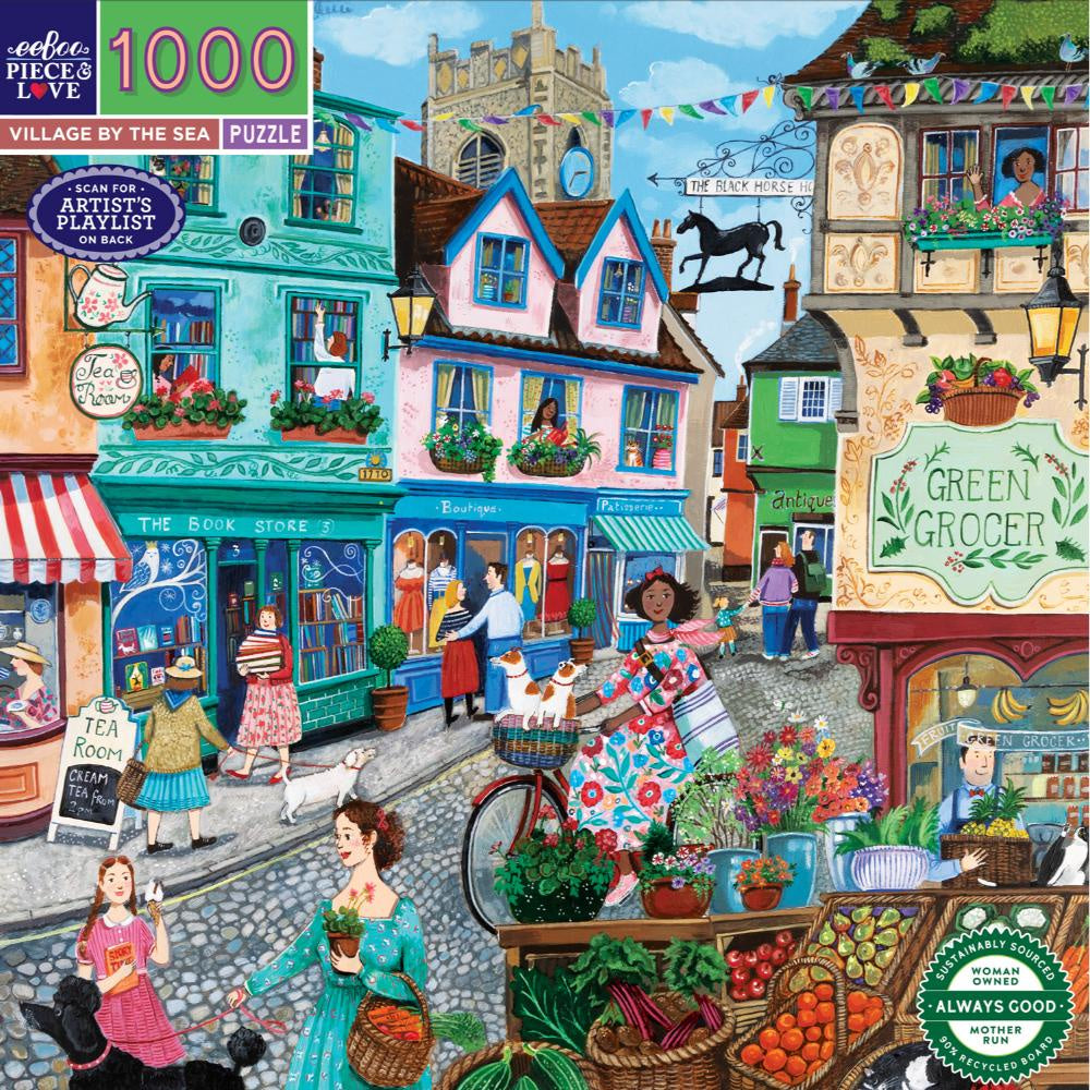 1000 pc Puzzle - Village By The Sea