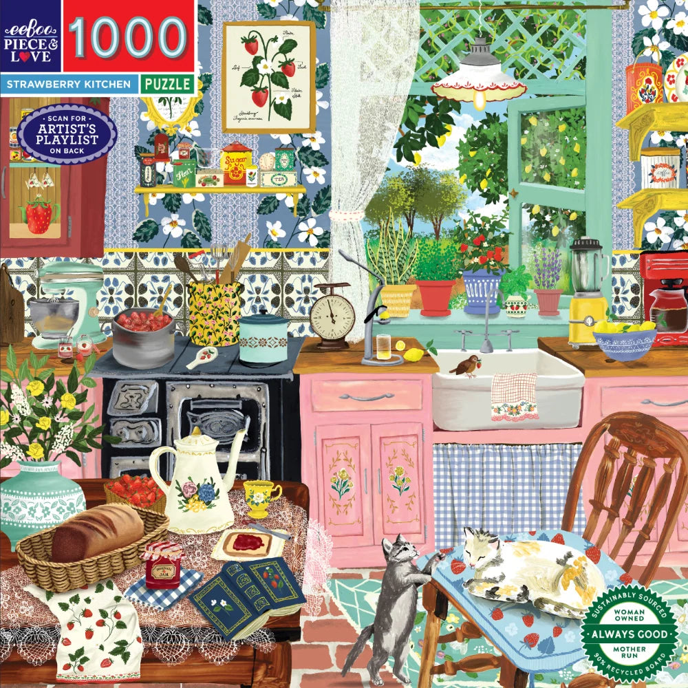 1000pc Puzzle - Strawberry Kitchen